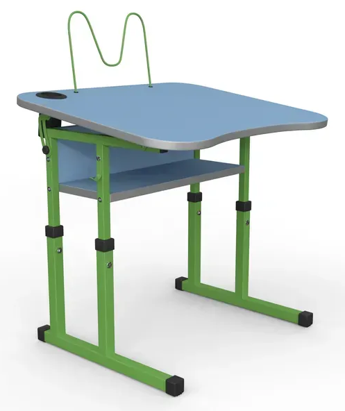 Стіл учнівський №4-6 з регулюванням куту нахилу стільниці 600х500 МФ Вересень